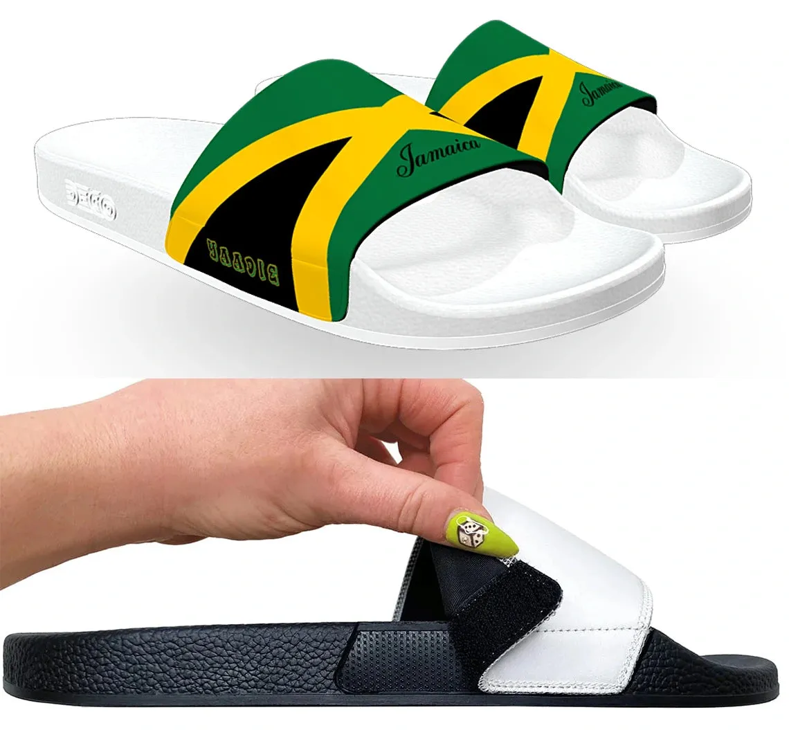 Jamaica Flag Slides with Interchangeable Straps