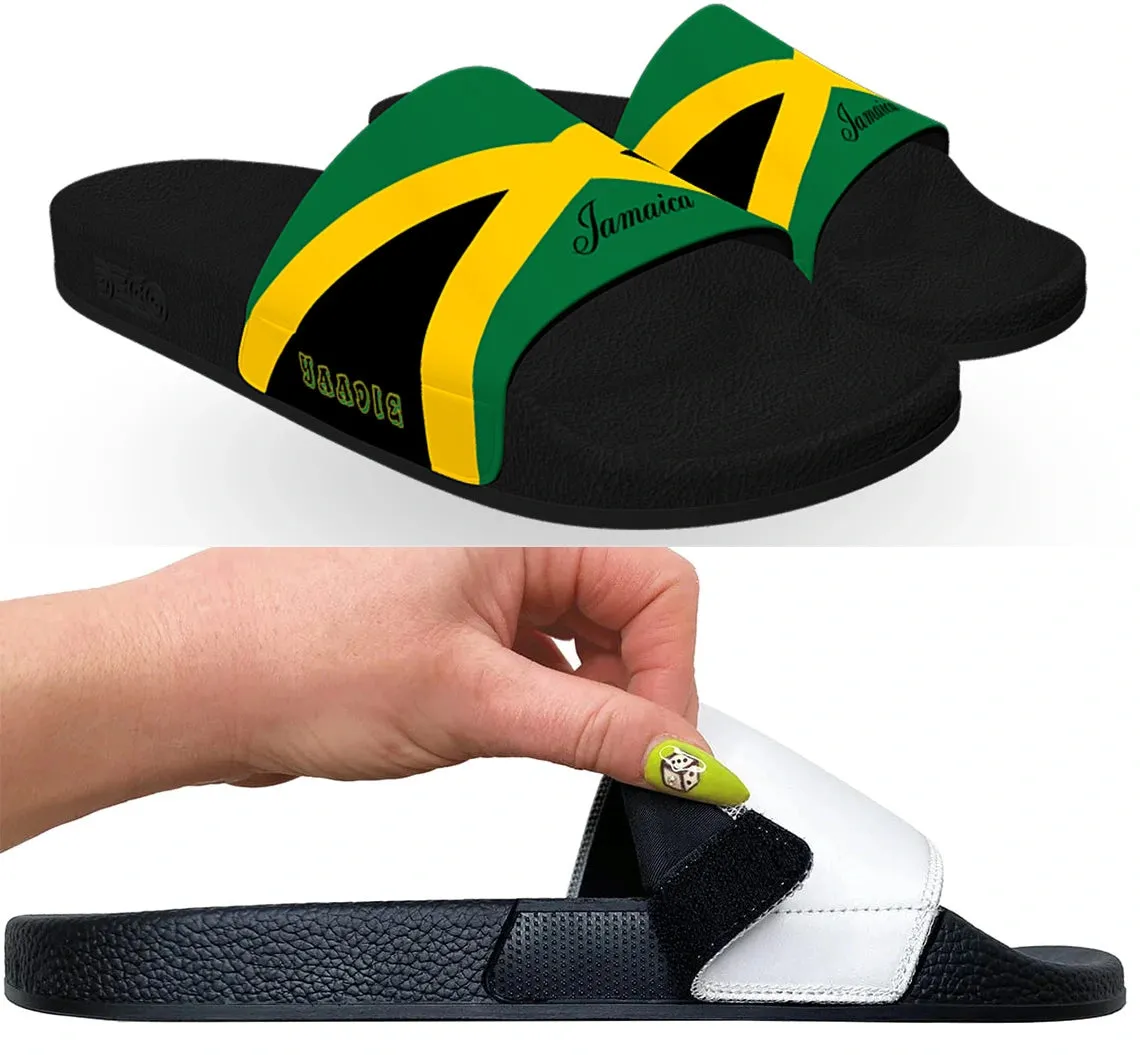 Jamaica Flag Slides with Interchangeable Straps