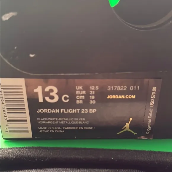Jordan Kids Black Sneakers