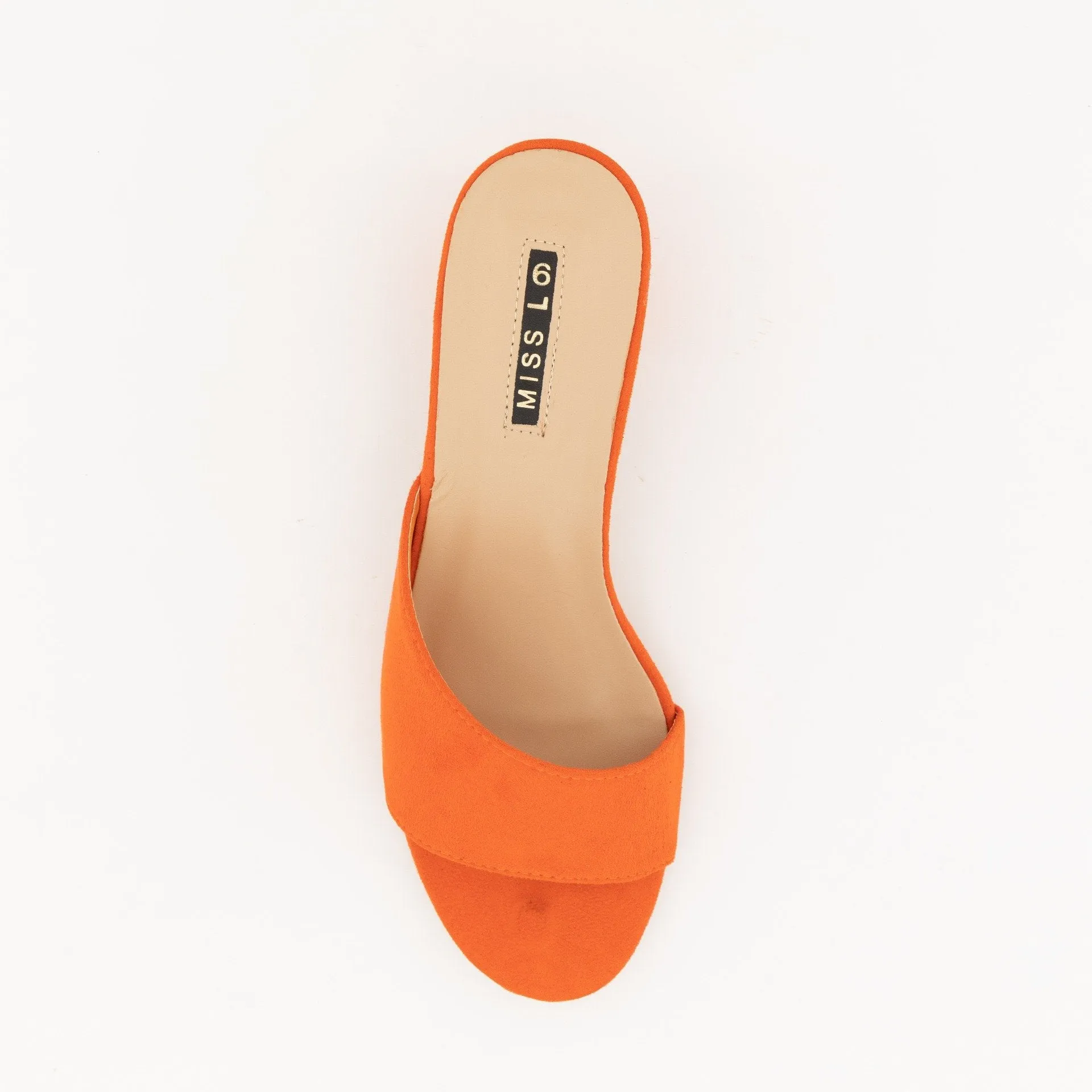 Ladies-Asymmetrical Push-In Mule On Low Block Heel