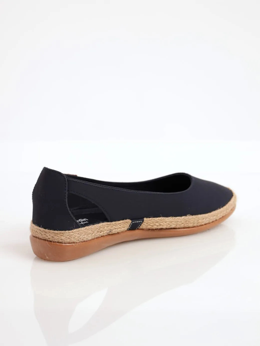 Ladies Cut Out Espadrille Pump - Navy