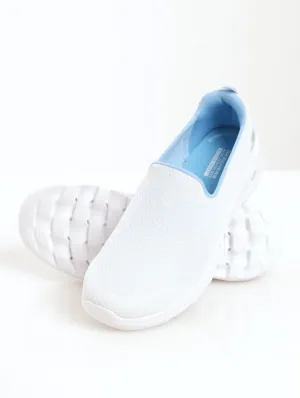 Ladies Go Walk Joy Sneaker - White/Blue
