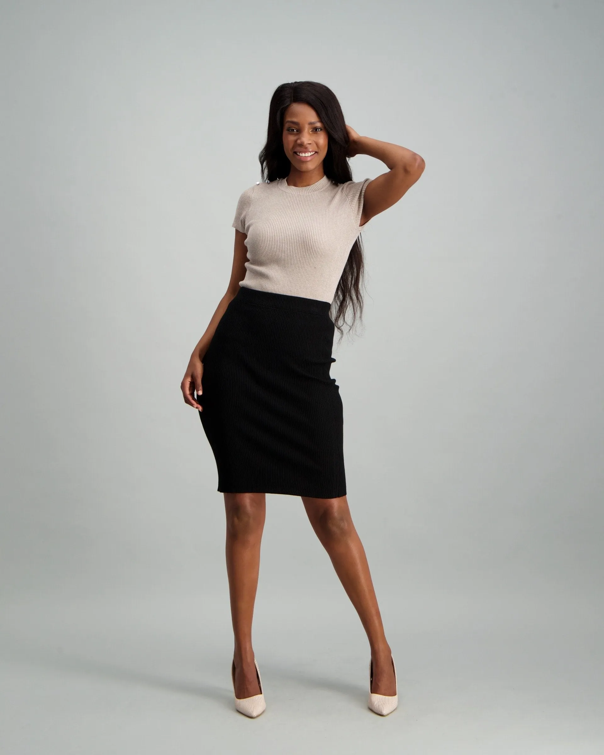 Ladies Knit Pullover - Oatmeal