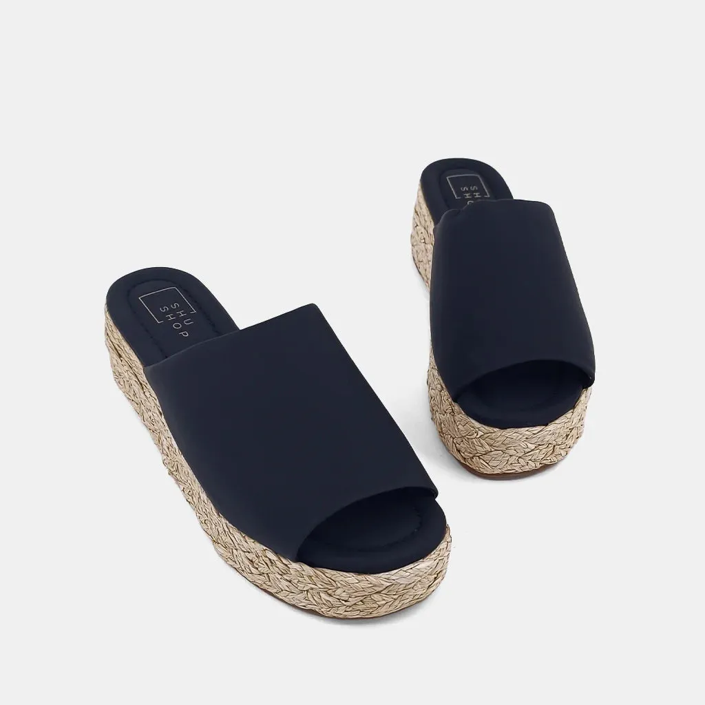 Lizzie Wedge Sandal Black