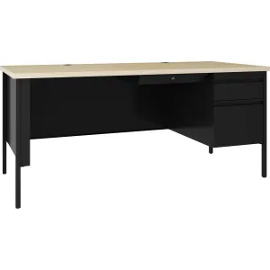 Lorell Fortress Series 66" Right Pedestal Desk