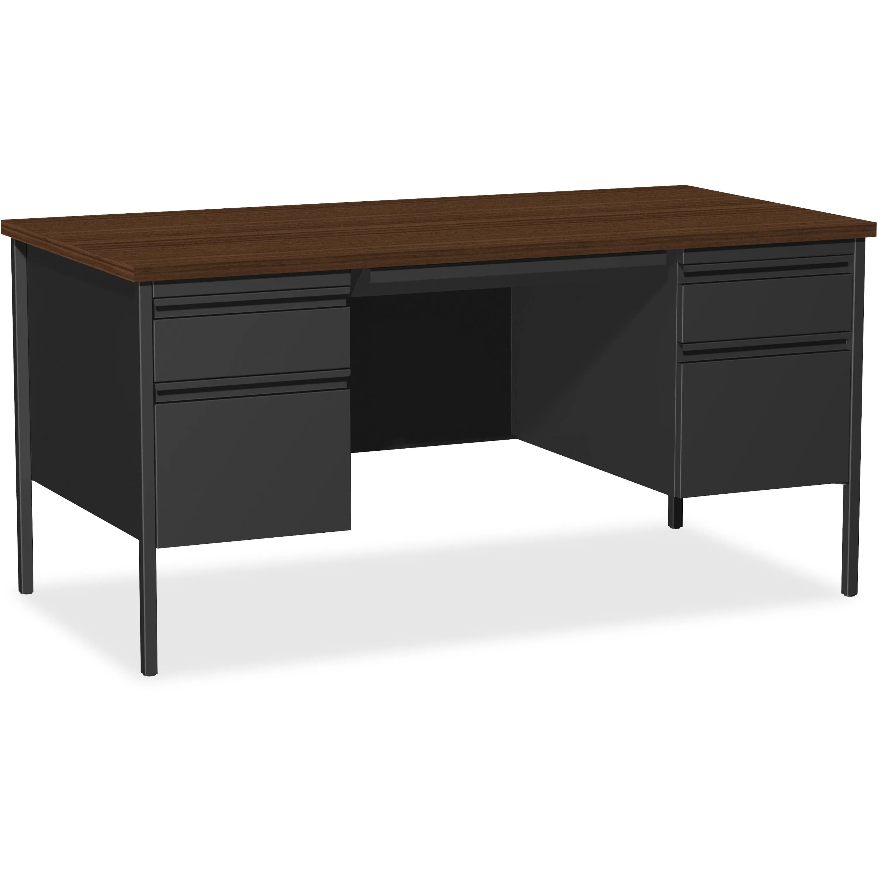 Lorell Fortress Series Double-Pedestal Desk