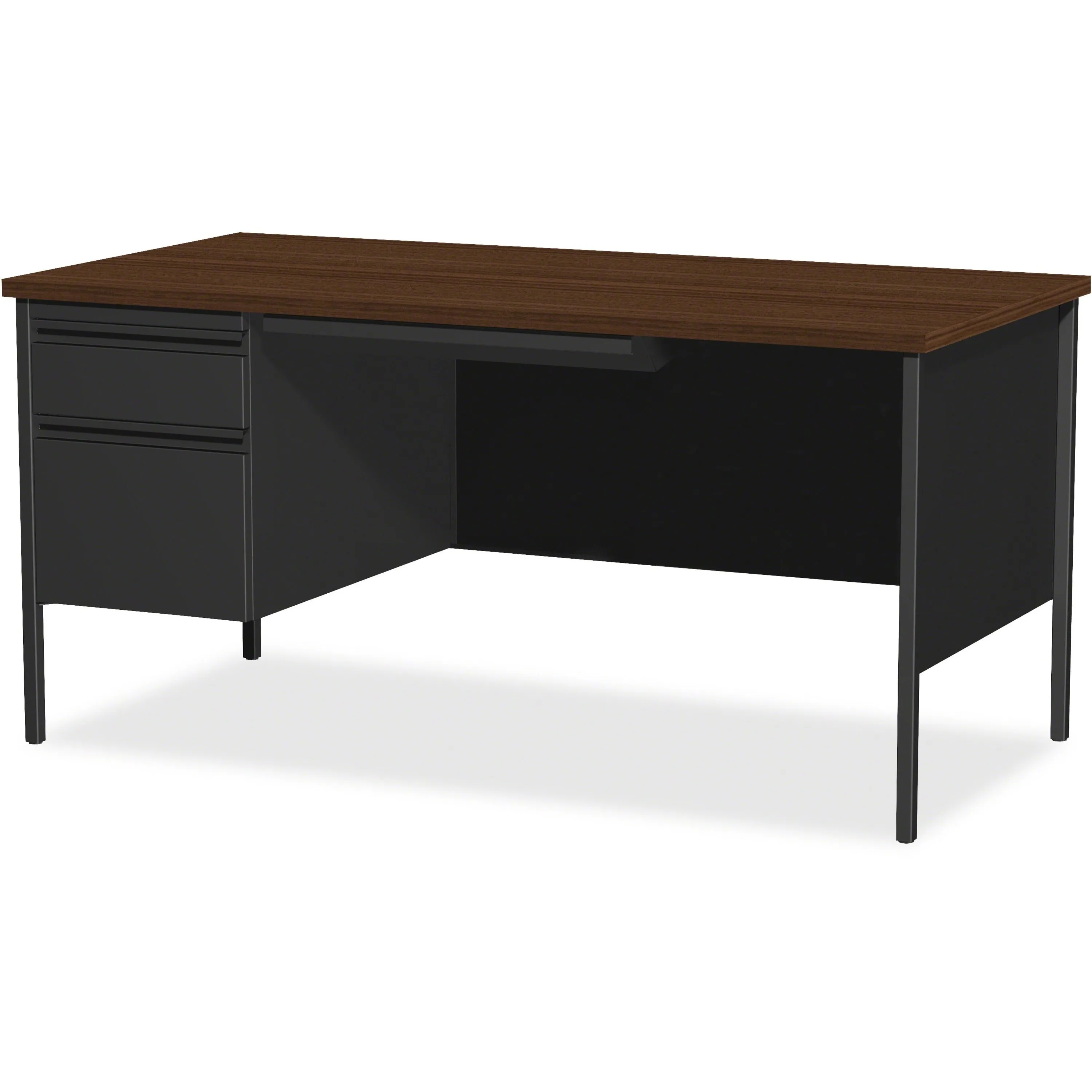 Lorell Fortress Series Left-Pedestal Desk