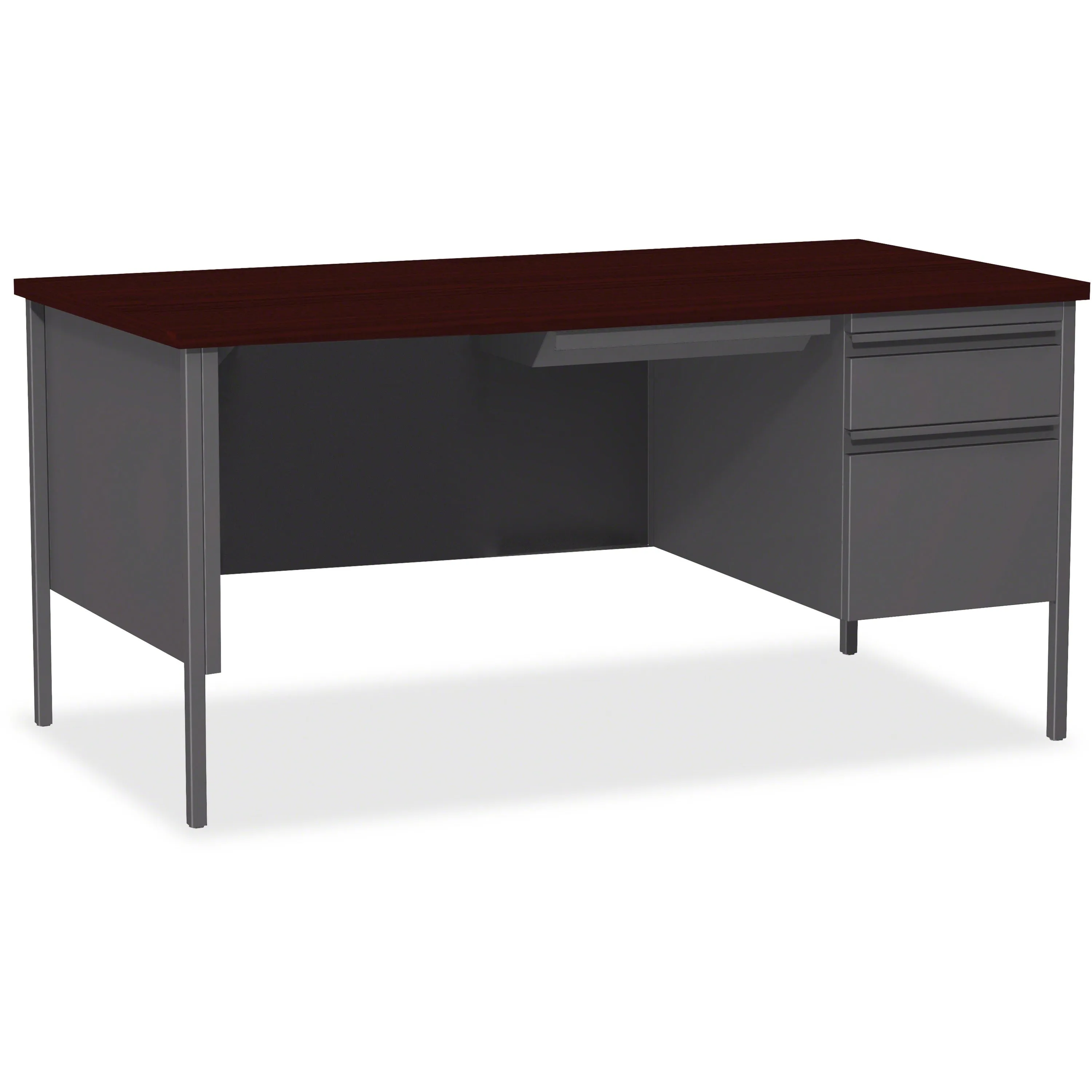 Lorell Fortress Series Right-Pedestal Desk