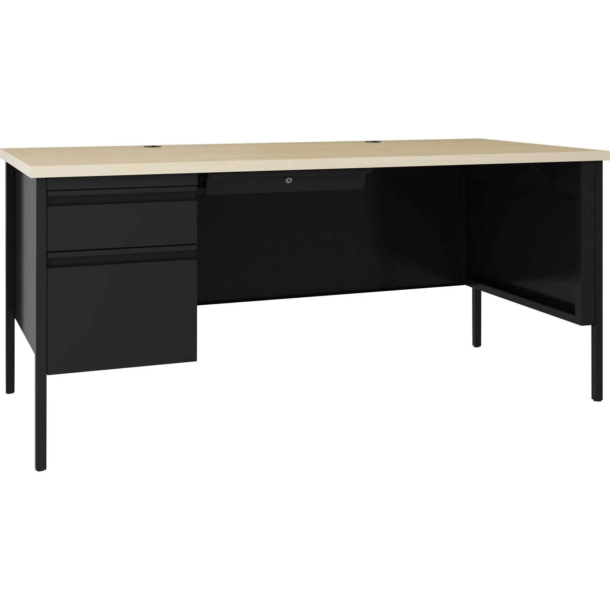Lorell Fortress Steel Single-pedestal Desk