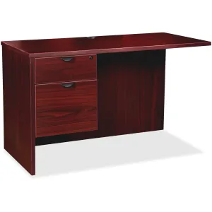 Lorell Prominence 79000 Mahogany Left Pedestal Return