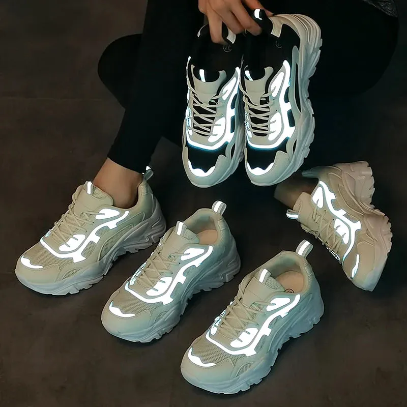 LUNAGLOW™ REFLECTIVE CHUNKY SNEAKERS