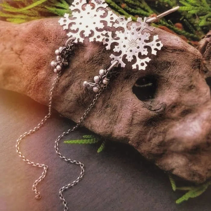 MADE TO ORDER - Dancing Snowflake Earrings