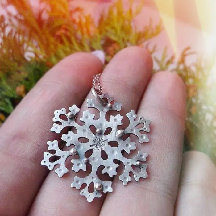MADE TO ORDER - Dancing Snowflake Necklace