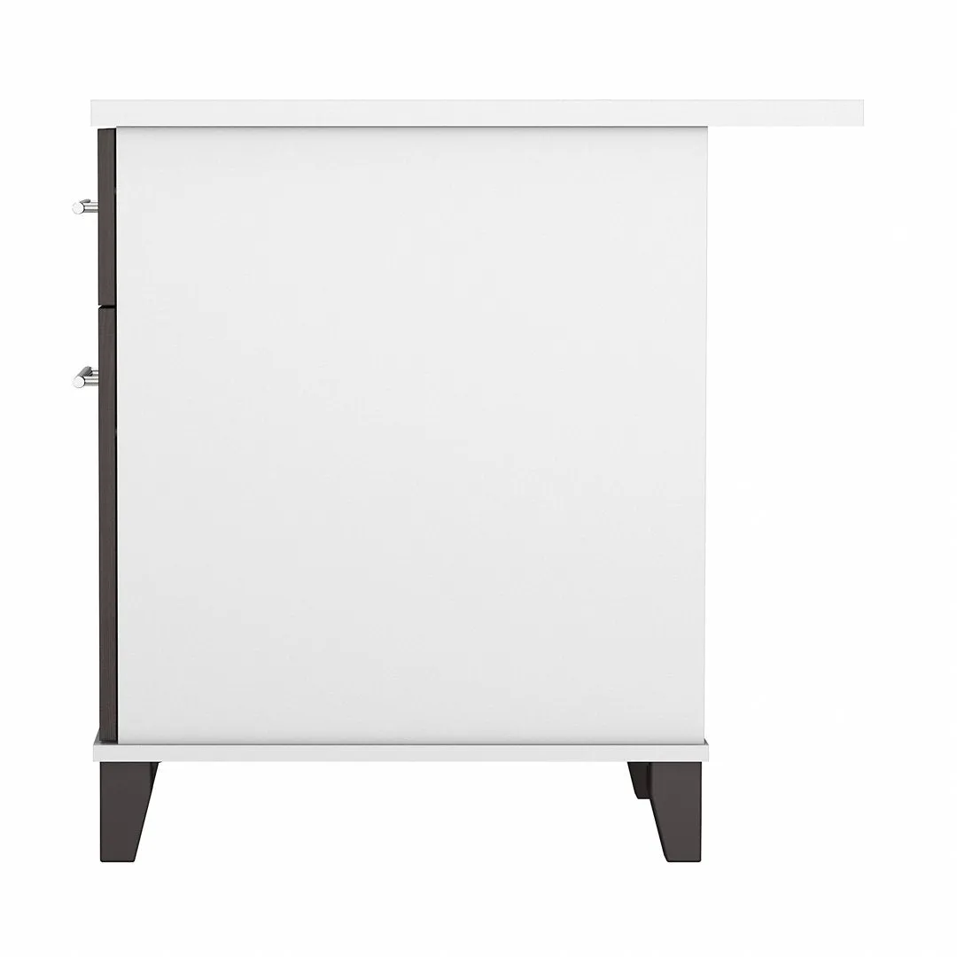 Magomed Executive Desk Gracie Oaks Color: Storm Gray/White