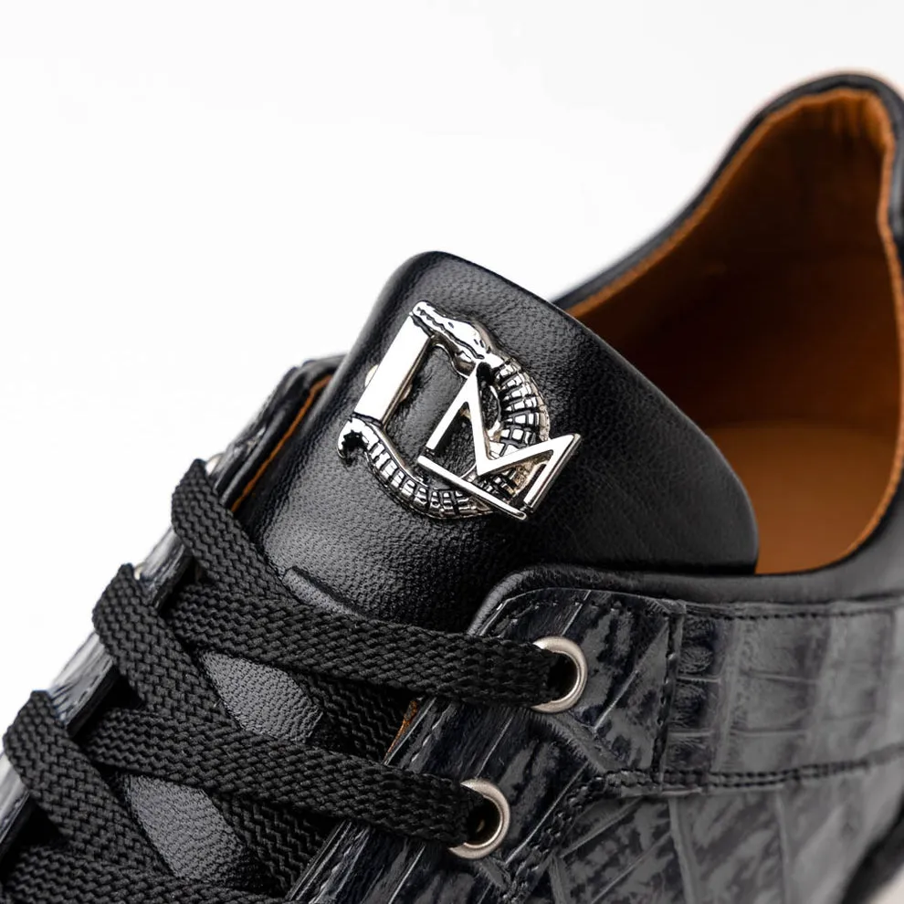 Marco Di Milano Portici Grey/Black Caiman Crocodile & Lizard Sneakers