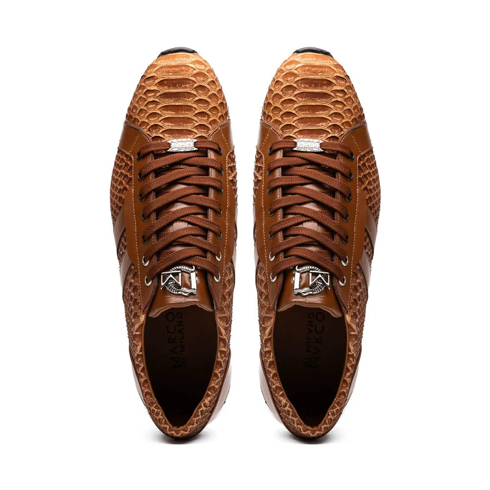 Marco Di Milano Verona Honey Python & Calfskin Sneakers