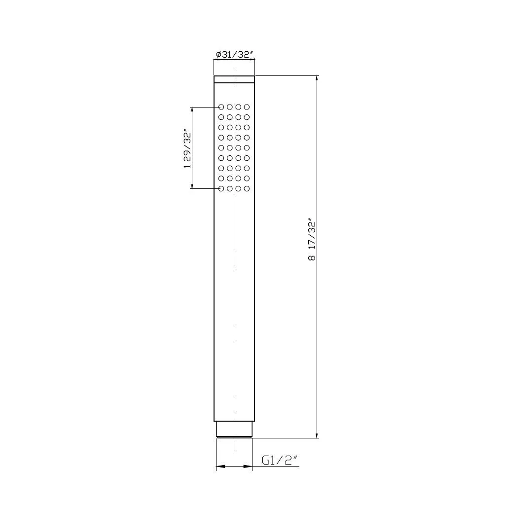 Metro Hand Shower Column Set - Wall Mount - 2" Brass/Abs/Polished Chrome
