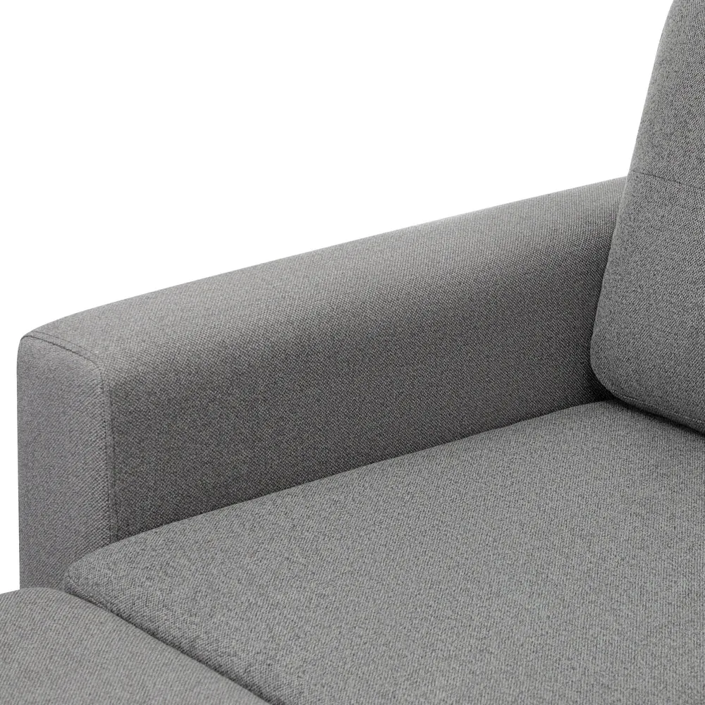 MEX 3 Seater Chaise Modular Couch Drawers Ottoman Fabric
