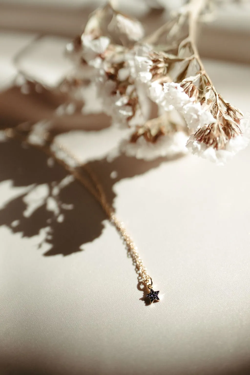 Minimal Black Star Necklace
