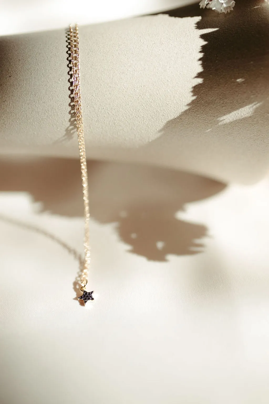 Minimal Black Star Necklace