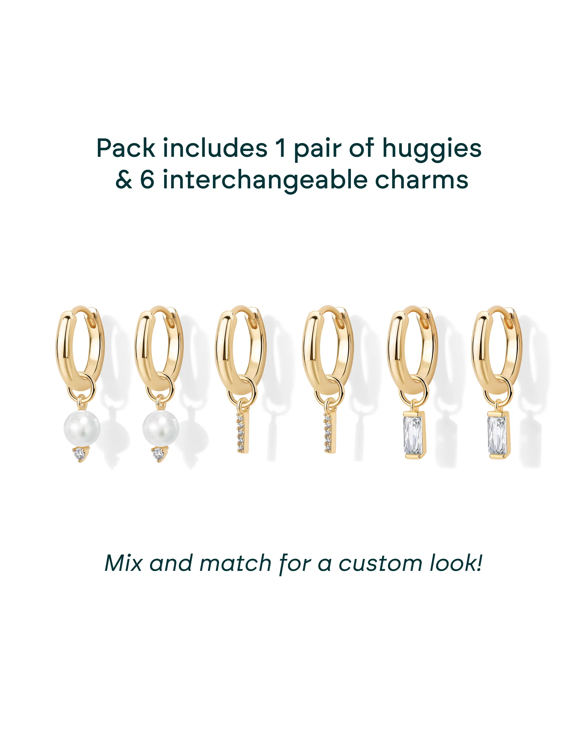 Mix and Match Huggie and Charms Set