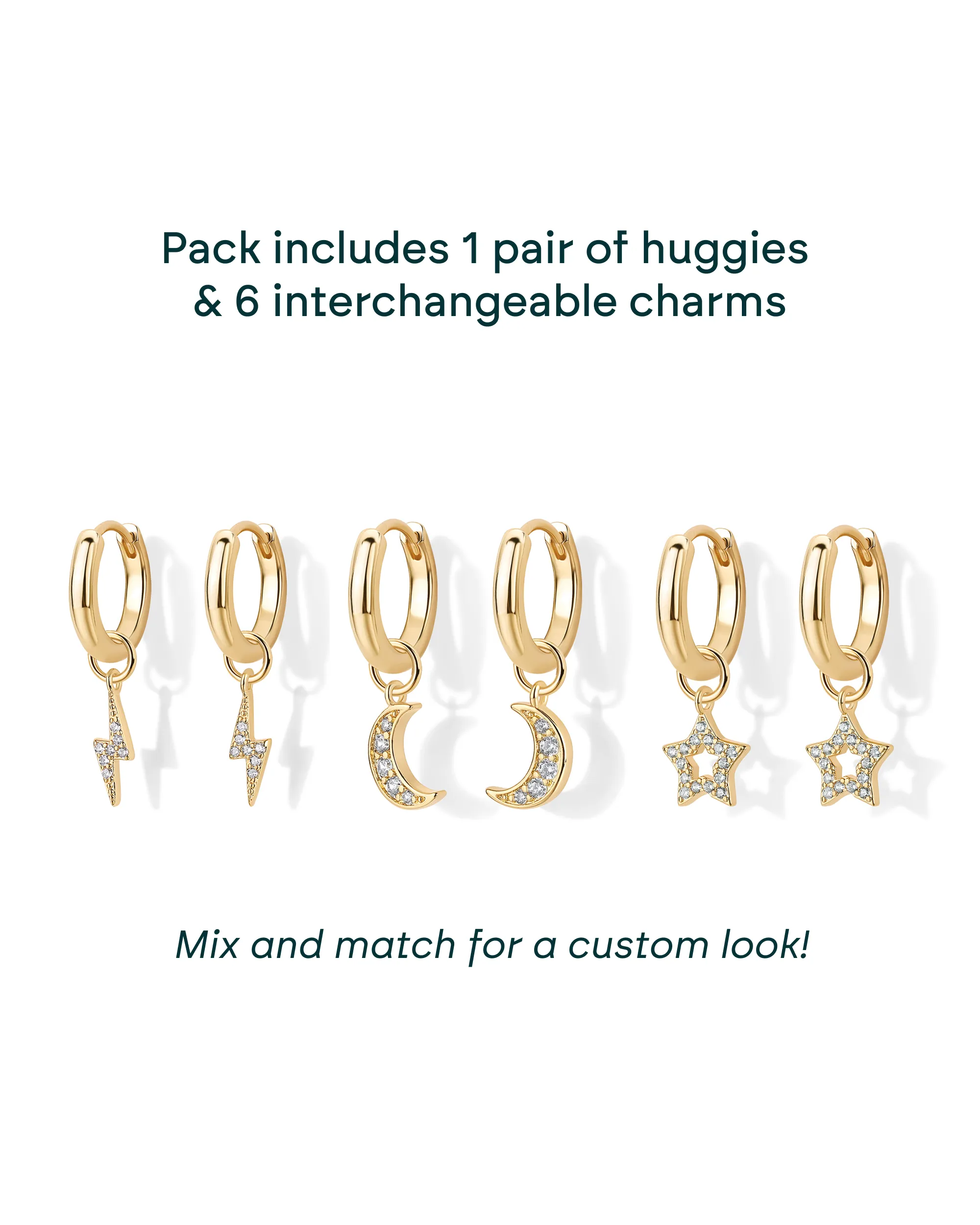 Mix and Match Huggie and Charms Set