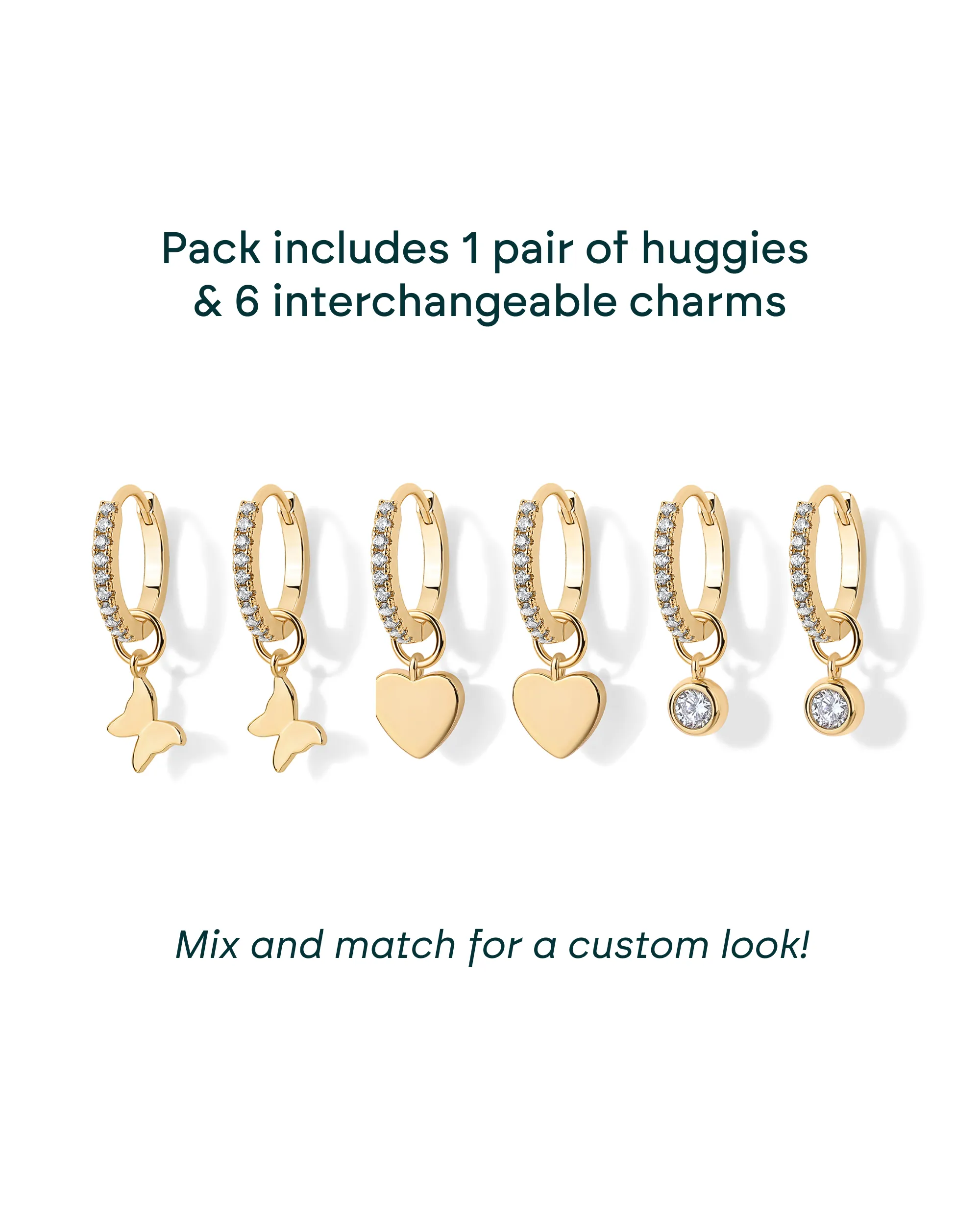 Mix and Match Huggie and Charms Set