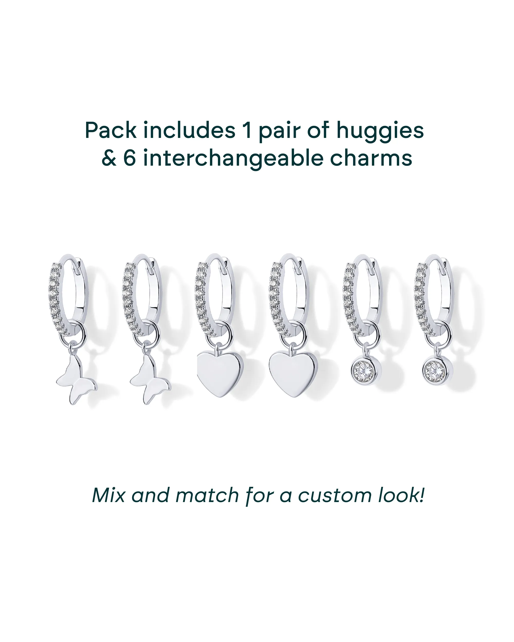 Mix and Match Huggie and Charms Set