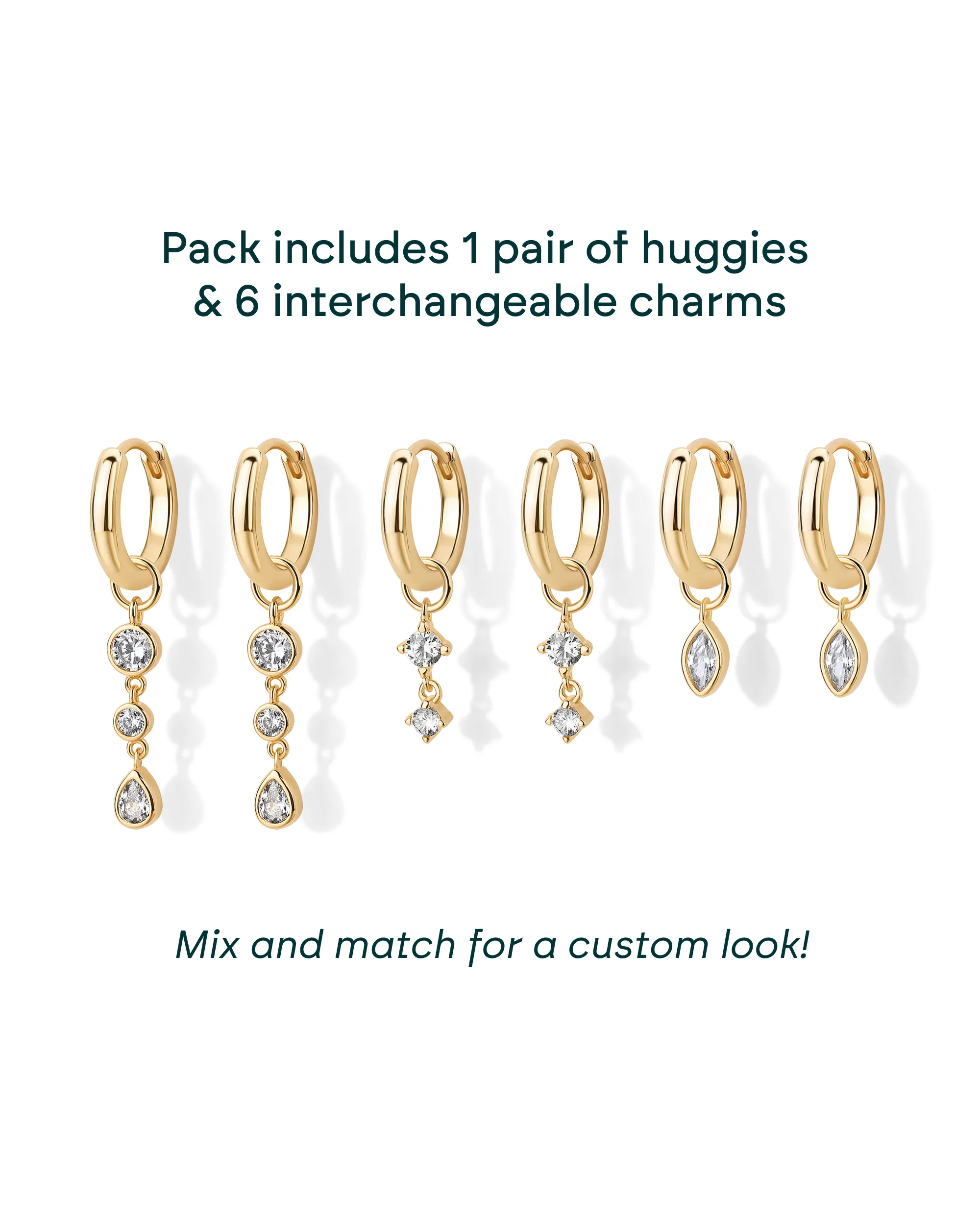 Mix and Match Huggie and Charms Set