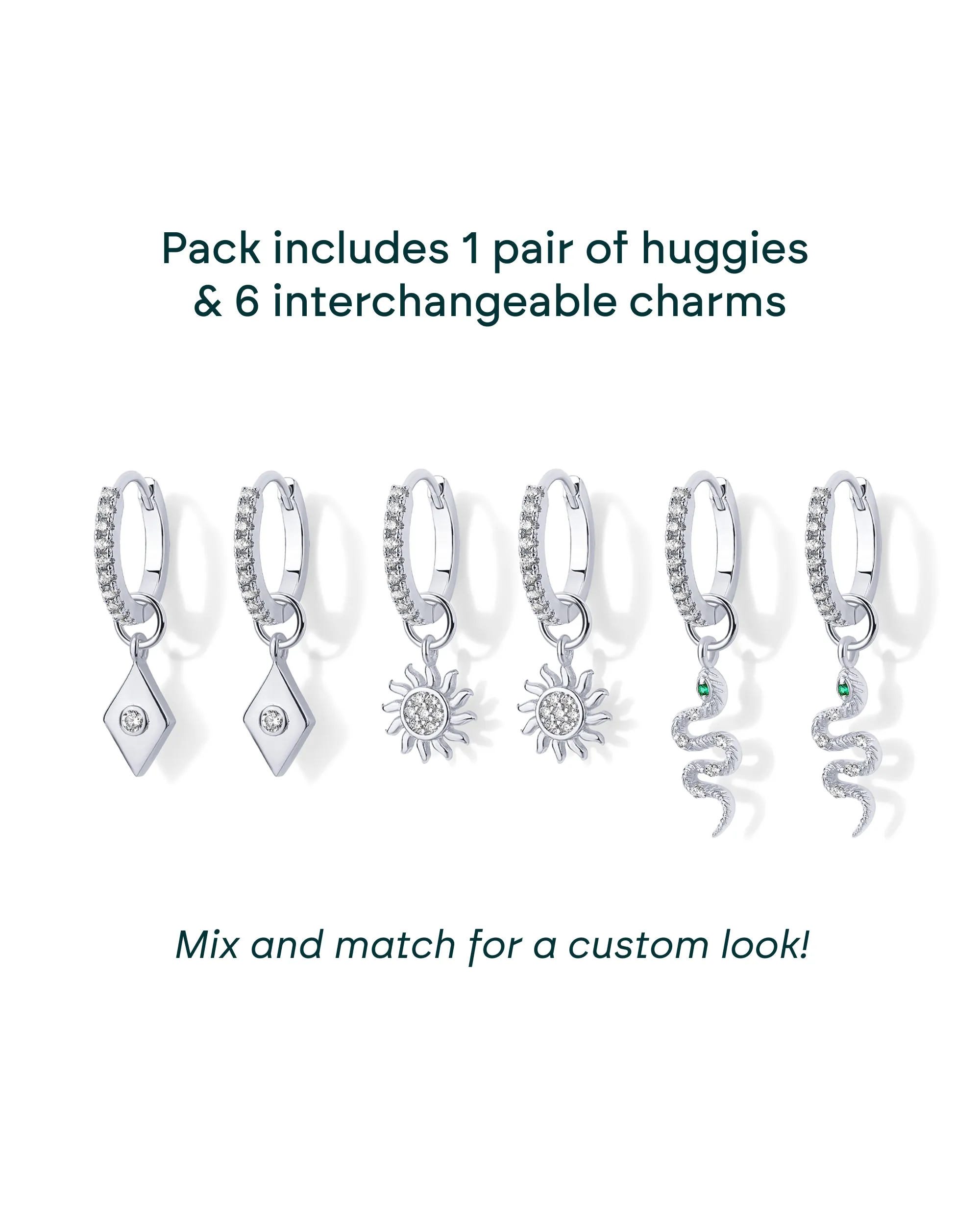Mix and Match Huggie and Charms Set