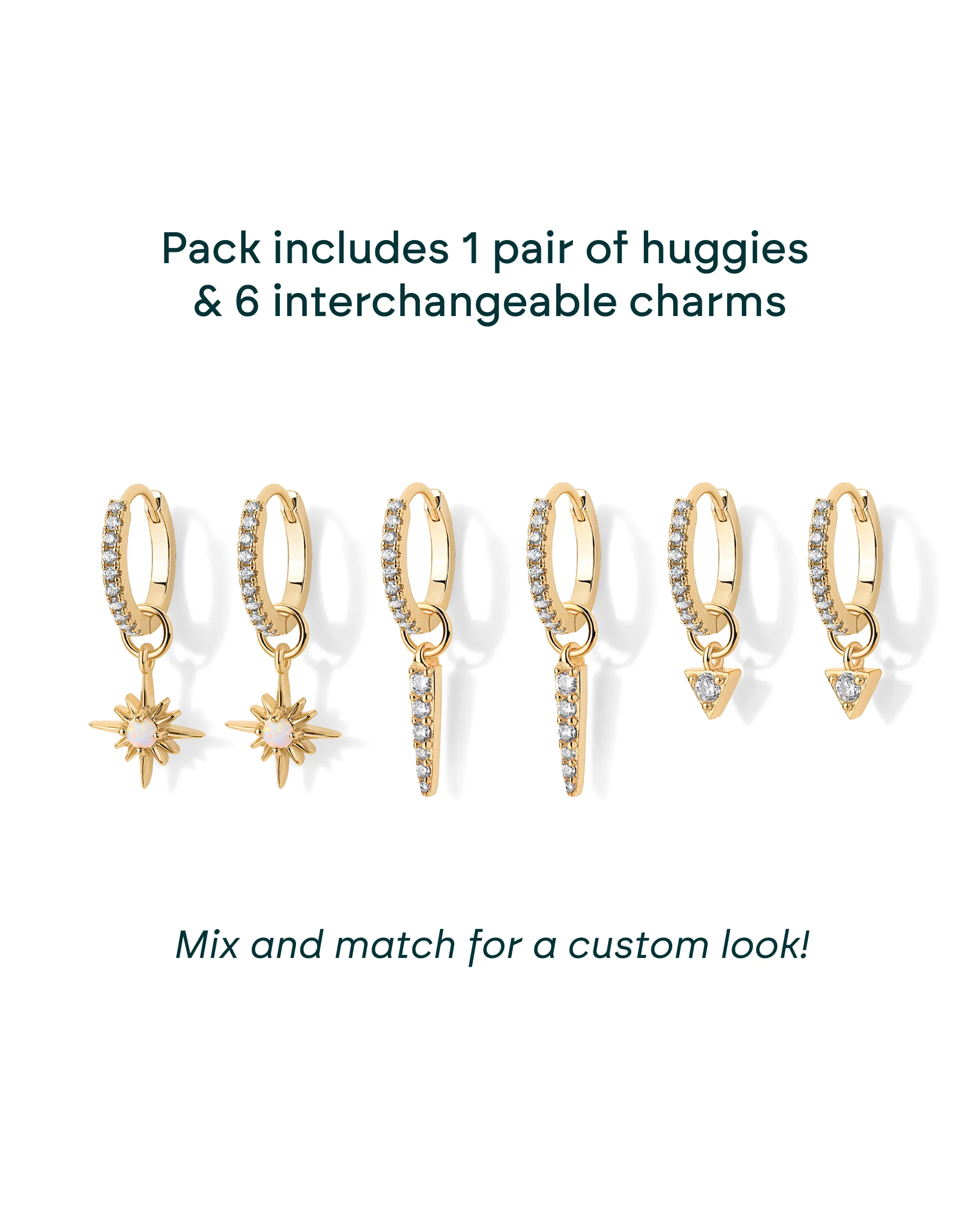 Mix and Match Huggie and Charms Set