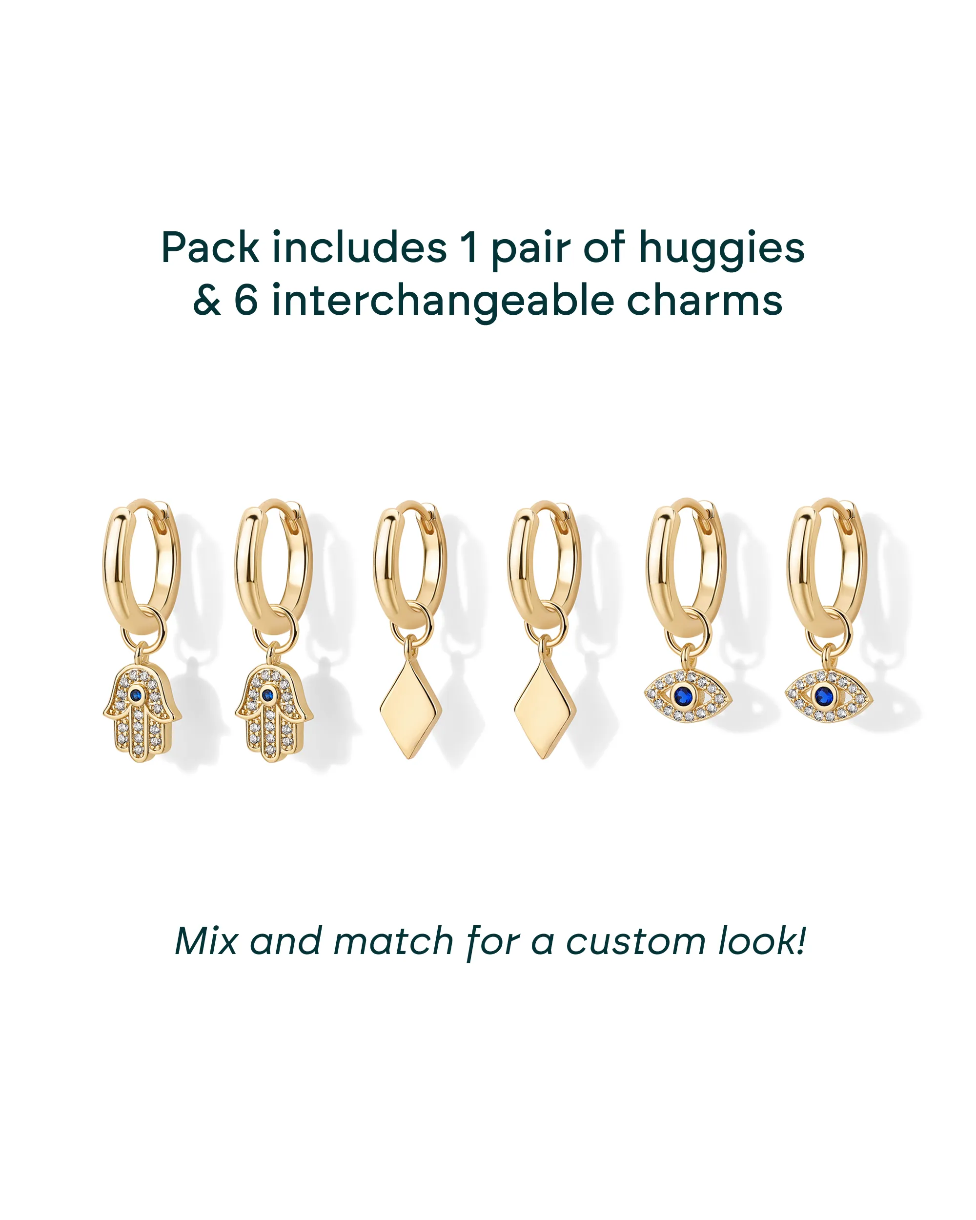 Mix and Match Huggie and Charms Set