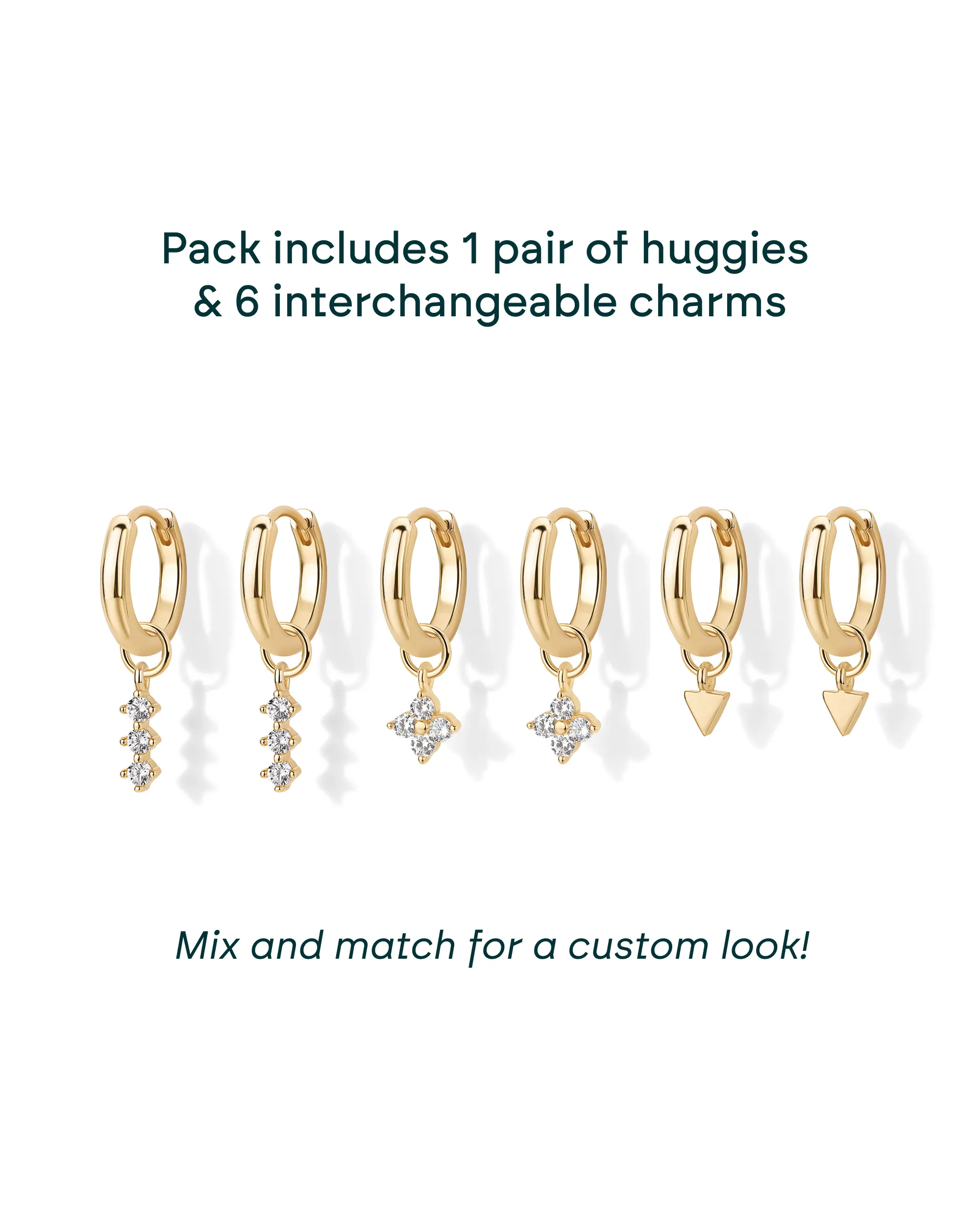 Mix and Match Huggie and Charms Set