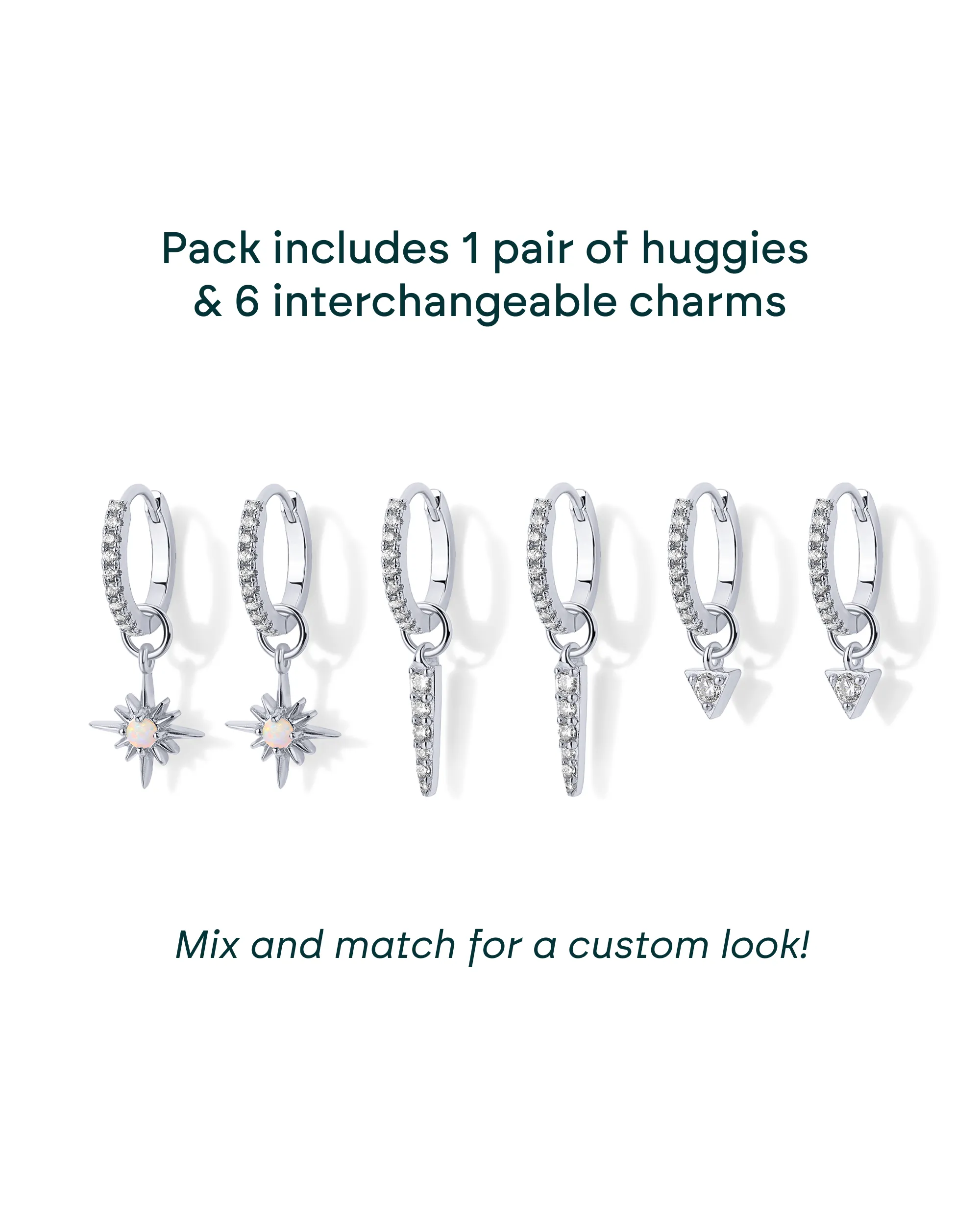 Mix and Match Huggie and Charms Set