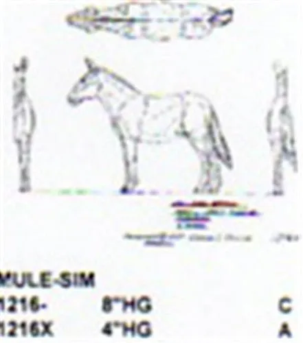 Mule Standing 8" High