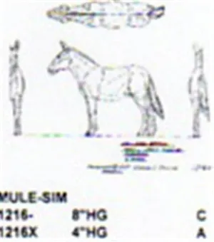 Mule Standing 8" High