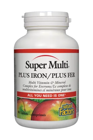 Natural Factors Super Multi Plus Iron 90s