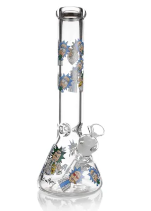 NEW Rick and Morty 14" Beaker Bong 7mm Thick Retails $163 