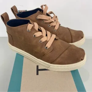 NEW TOMS Botas Cupsole Toffee Microsuede Sneakers Size 4 Youth Boys