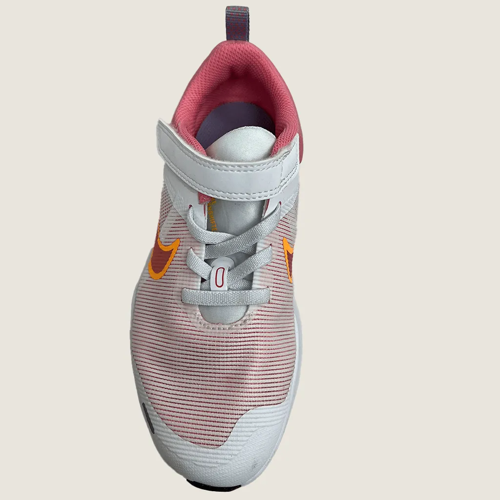 Nike Downshifter 12 Pre-School Sport in White/Pink 13C