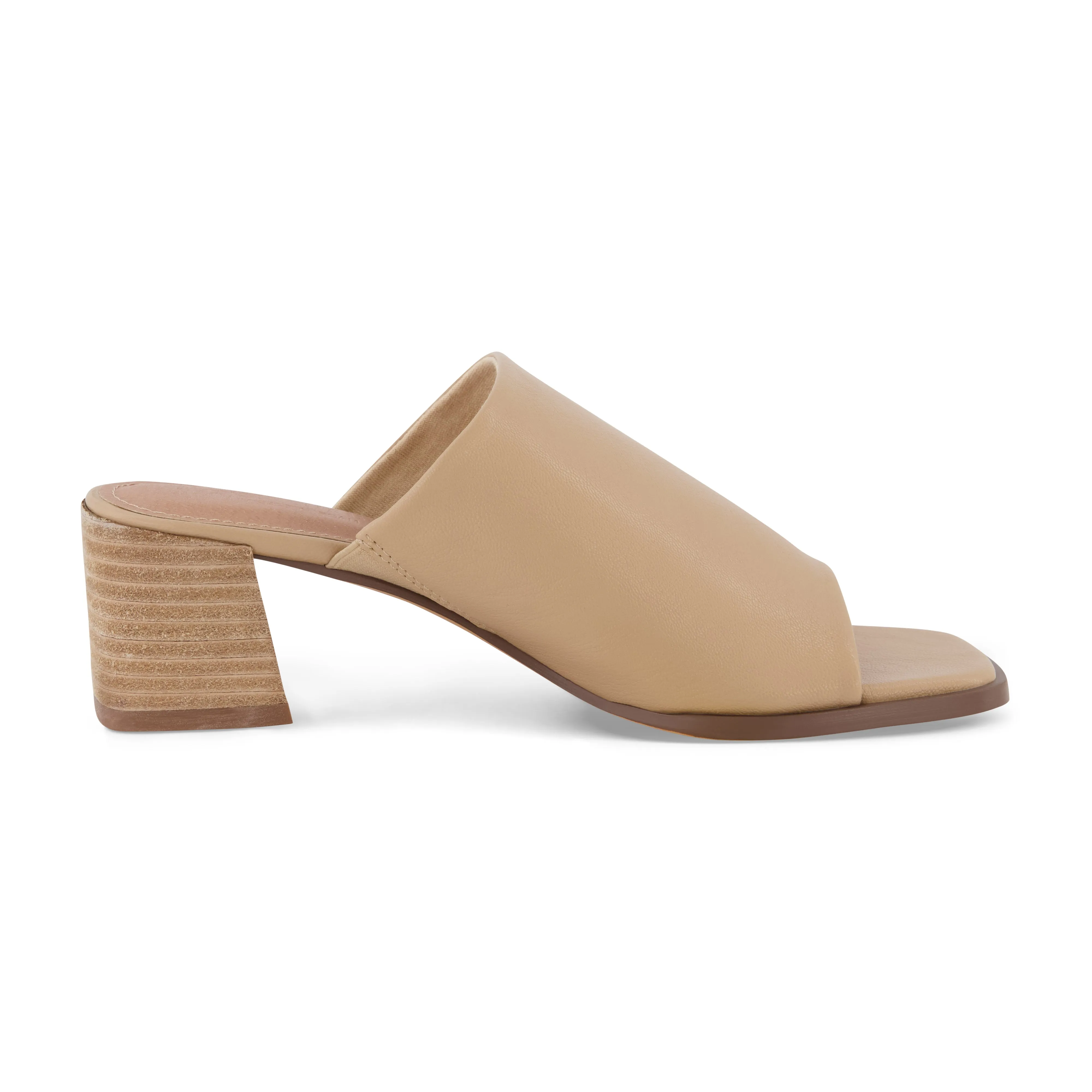 Olympia Stacked Heel Mule