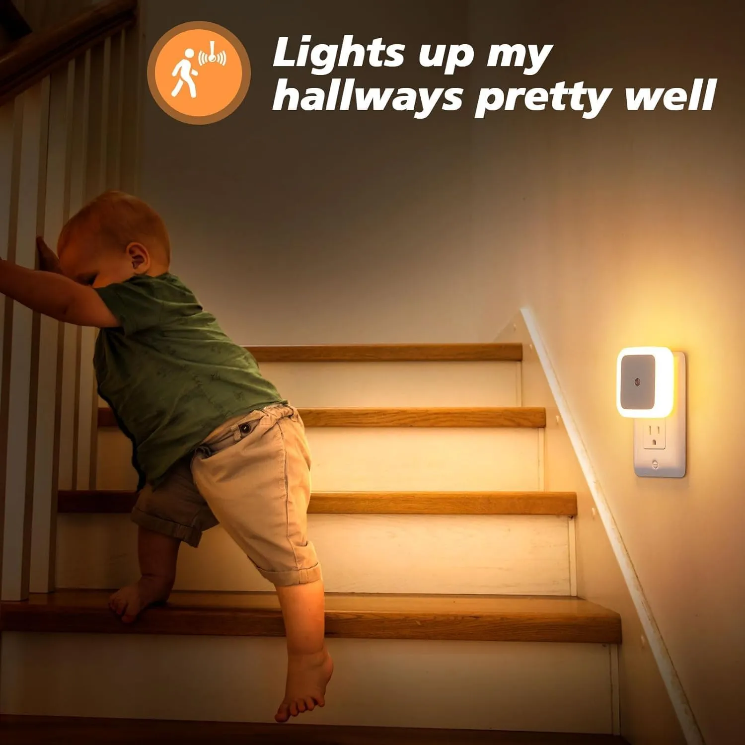 One94Store Night Sensor Light Bulb Comes with Smart Automatic ON/Off Dim LED Lights | Energy-Saving Night Lamp (White) - Pack of 2-Plastic