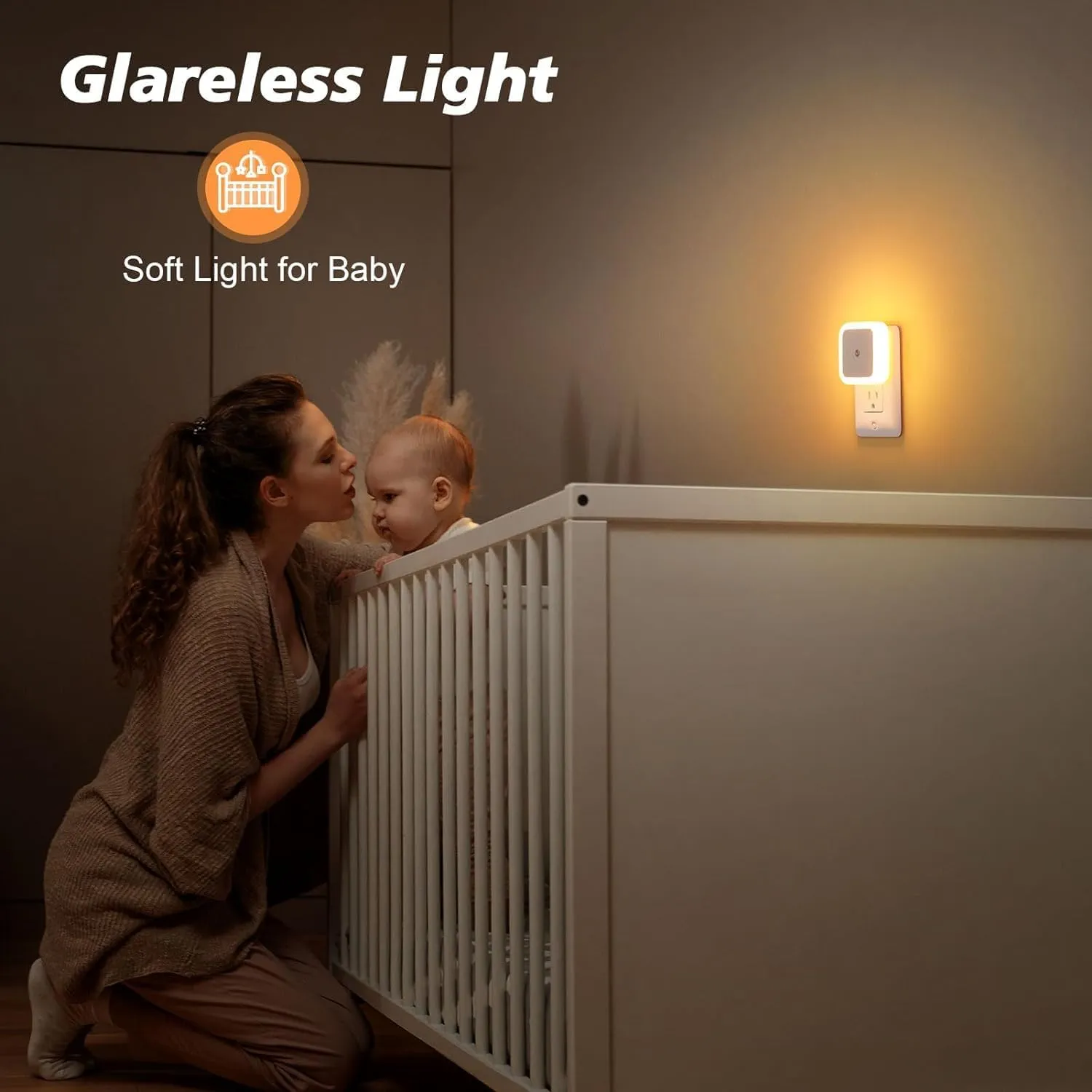 One94Store Night Sensor Light Bulb Comes with Smart Automatic ON/Off Dim LED Lights | Energy-Saving Night Lamp (White) - Pack of 2-Plastic