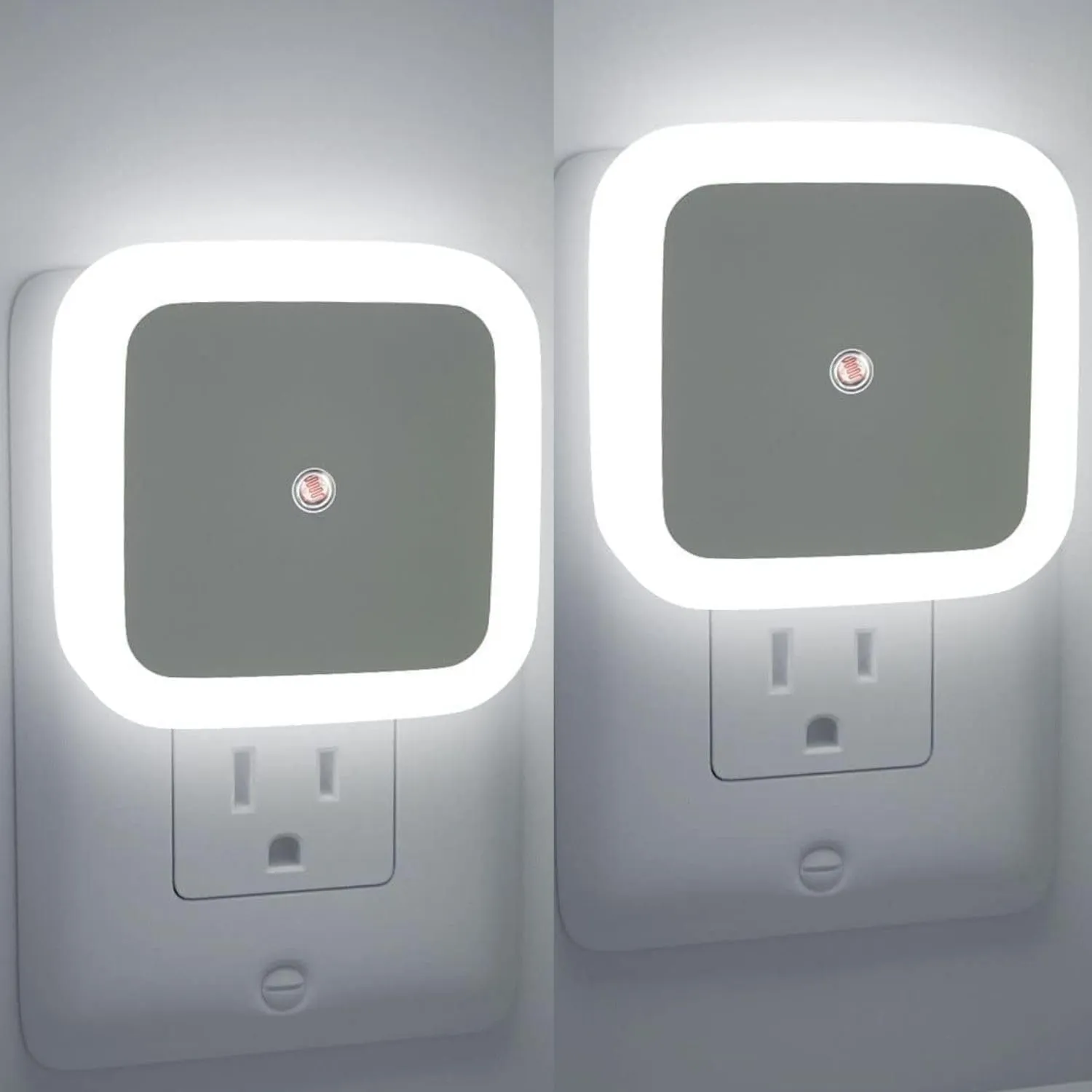 One94Store Night Sensor Light Bulb Comes with Smart Automatic ON/Off Dim LED Lights | Energy-Saving Night Lamp (White) - Pack of 2-Plastic