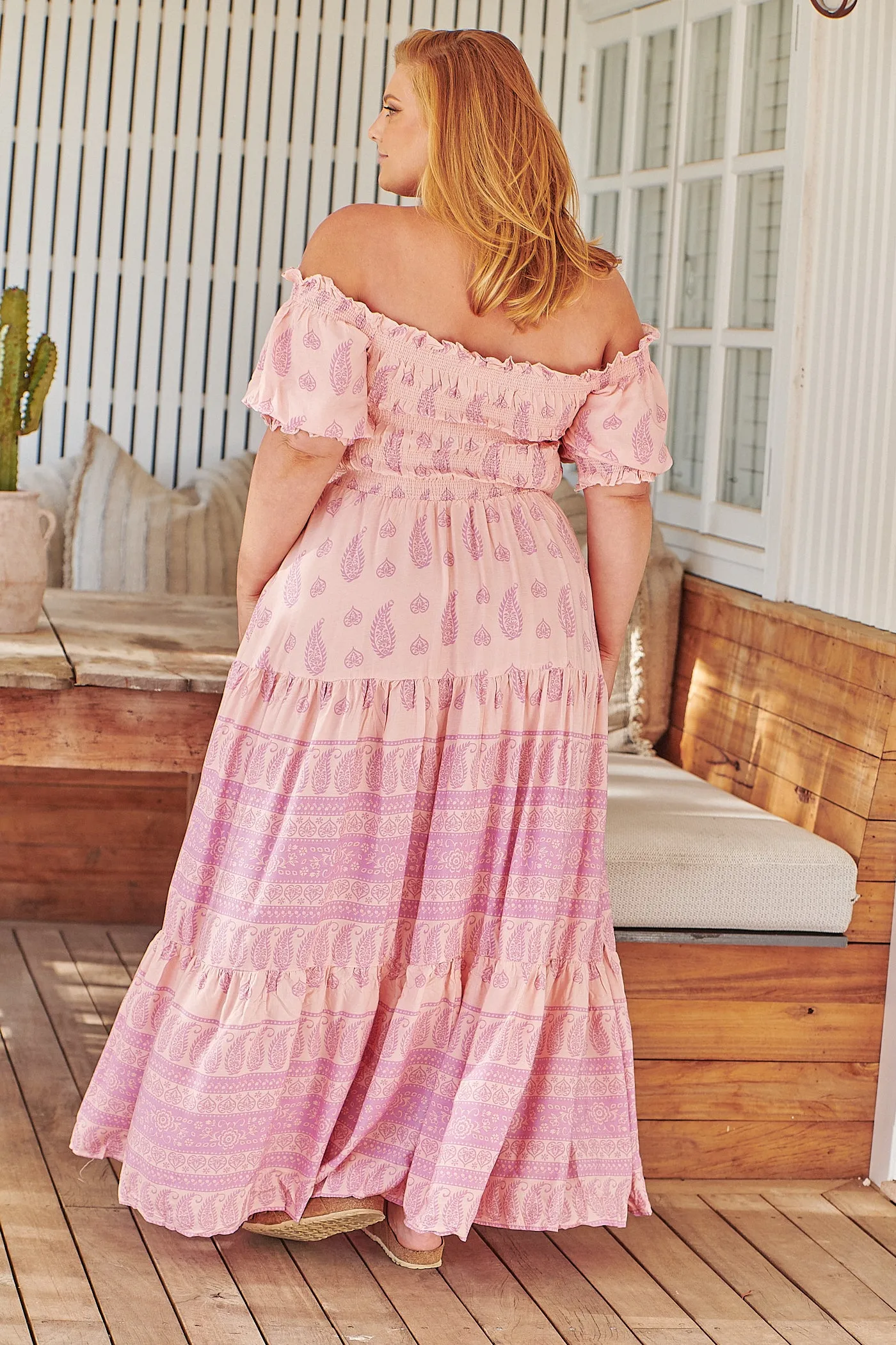 Ophilia Print Claudette Maxi Dress