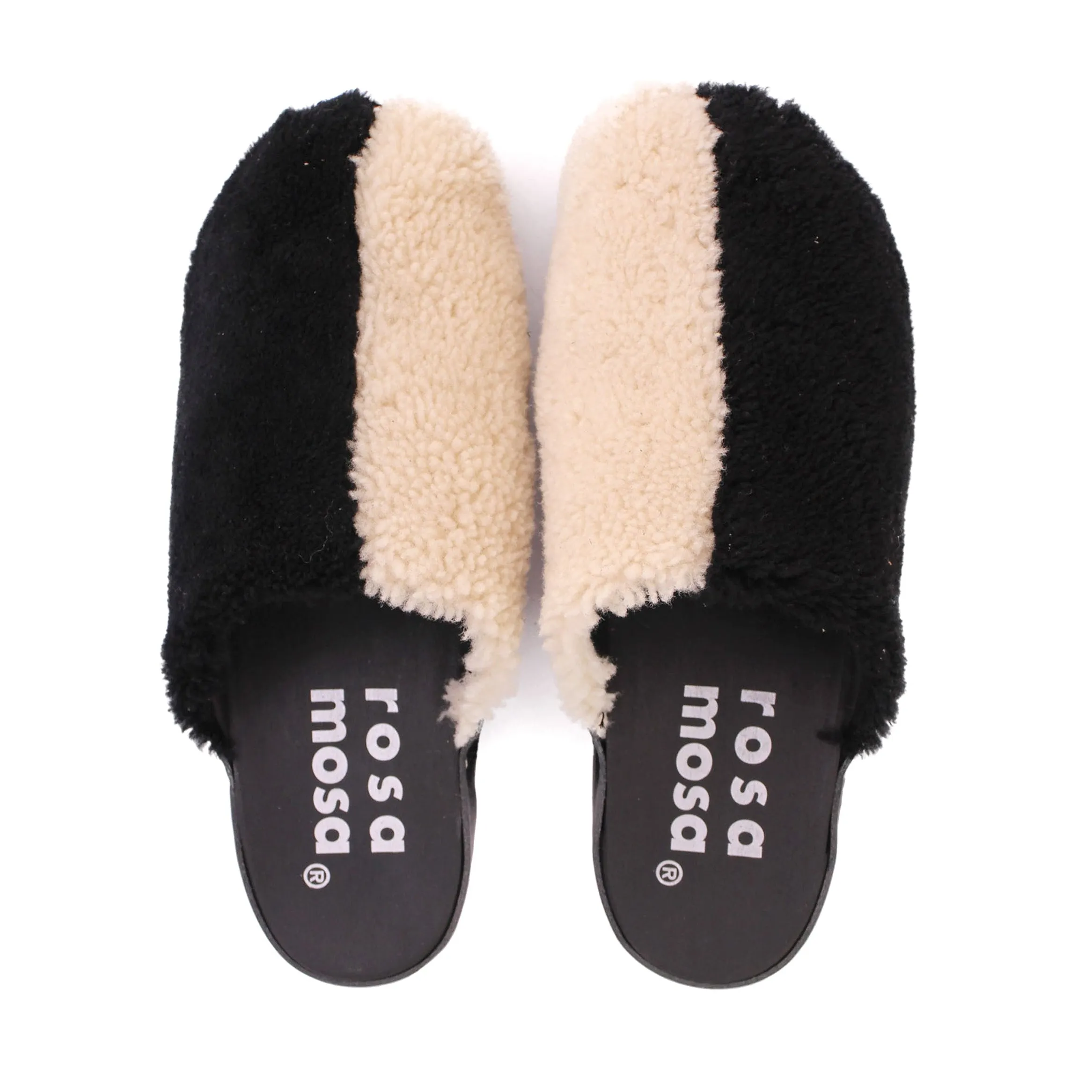 PANTO CURLY DUO shearling black & natural