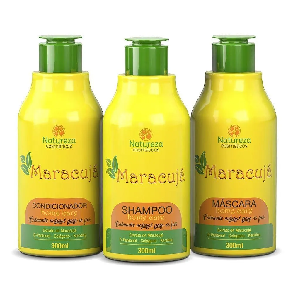 Passionfruit Home Care Hydration Nourishing Kit 3x300ml - Natureza Cosmetics