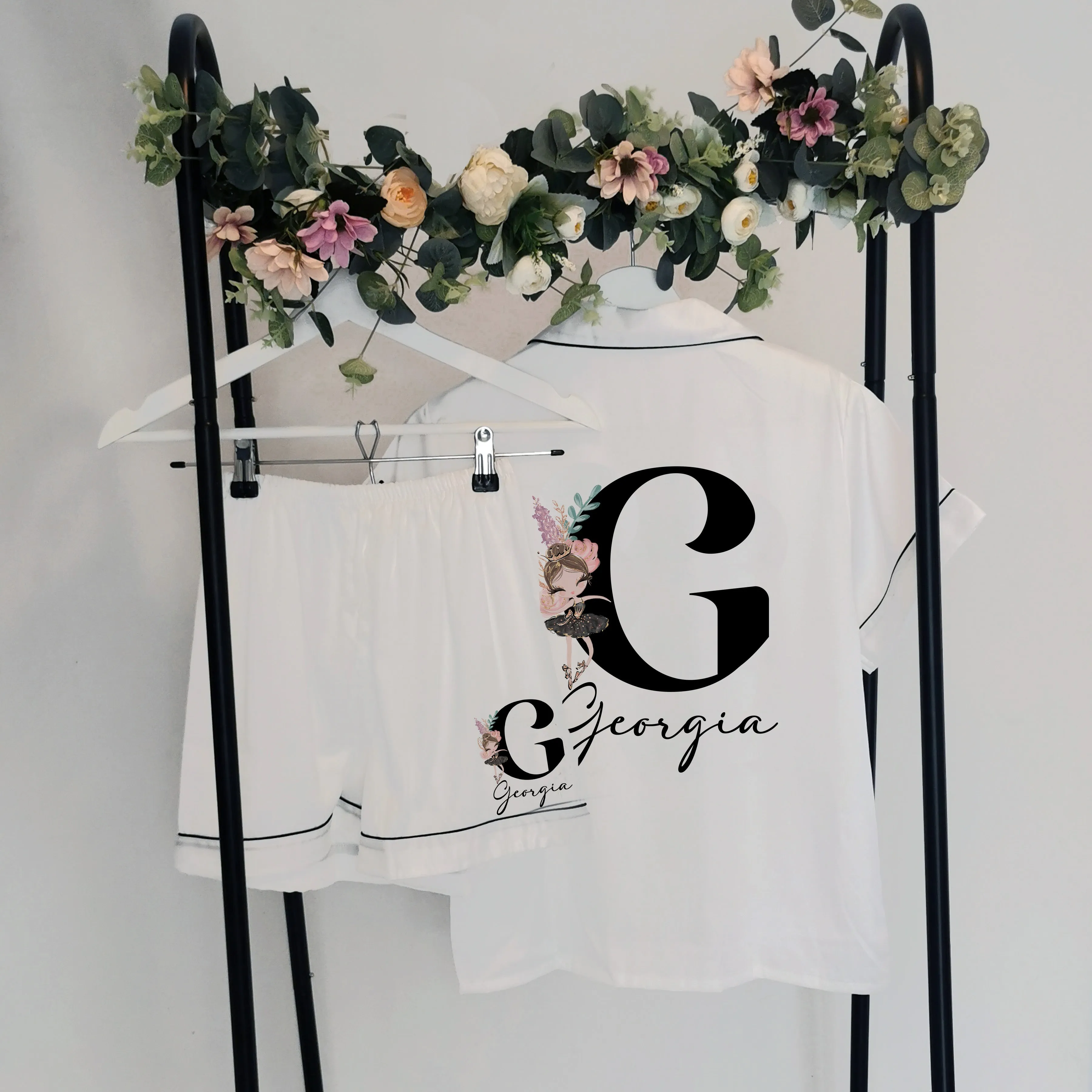 Personalised Ballerina Pyjamas & Robe – Custom Satin Sleepwear for All Ages