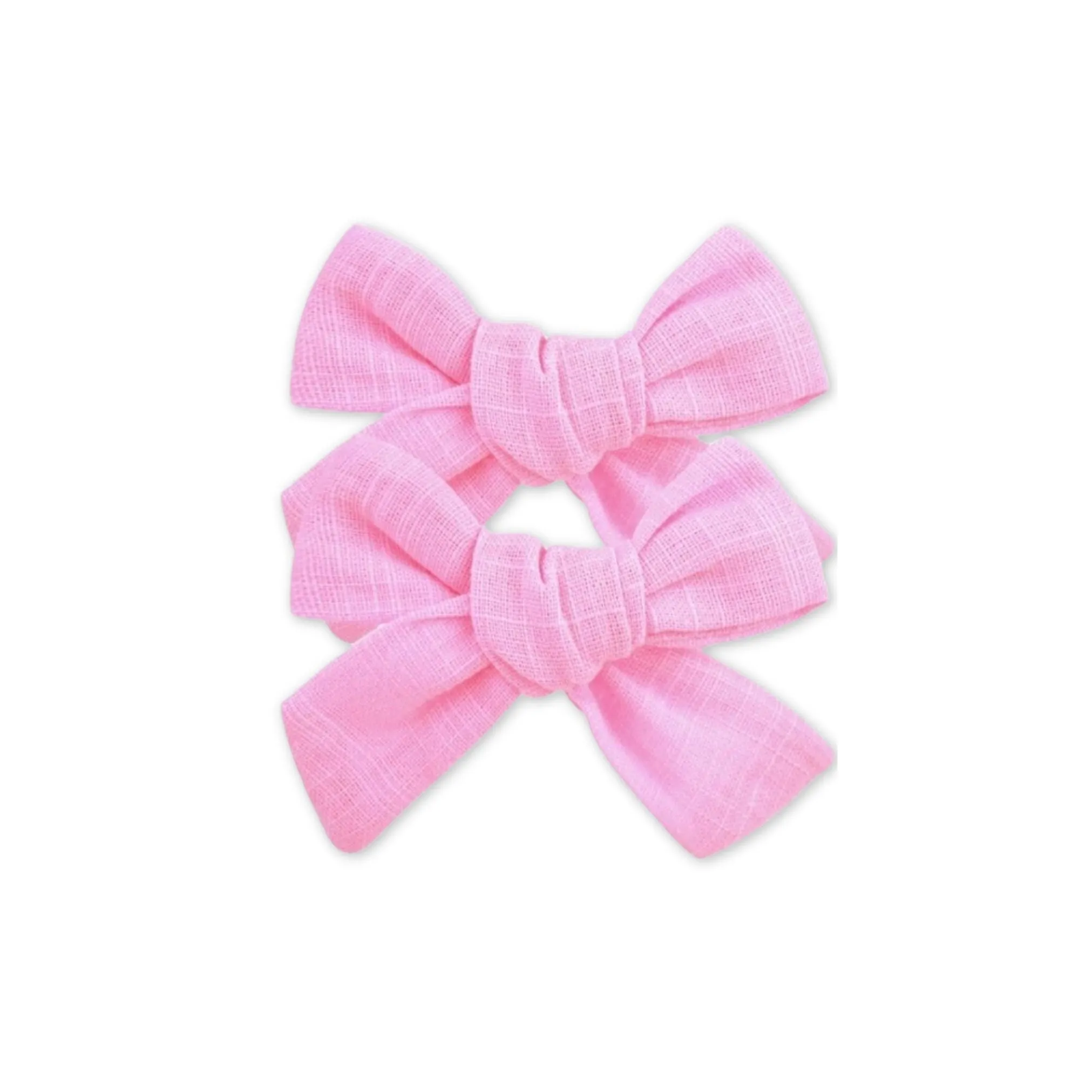 Pink | Pigtail Set - Hand-tied Bow