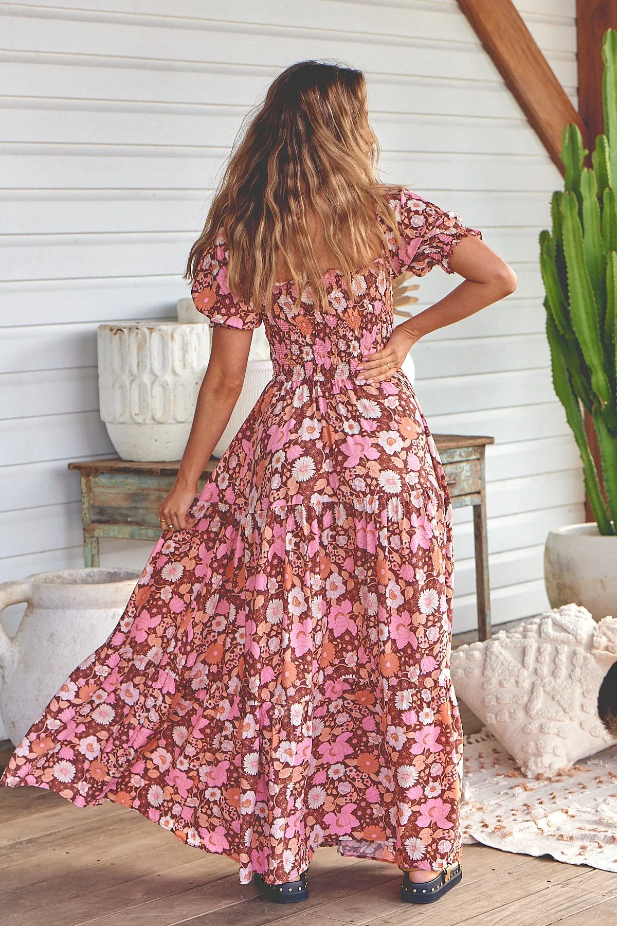 Pixie Print Claudette Maxi Dress